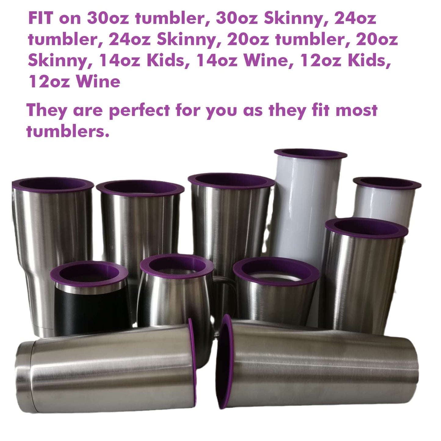 10PCS Tumbler Shields for Epoxy Tumbler, Silicone Tumbler Protector for Resin Paint,Cup Silicone Insert Paint Spray Shield, Epoxy Resin Cup Protector Clean Rims DIY Glitter Epoxy Tumblers (10)