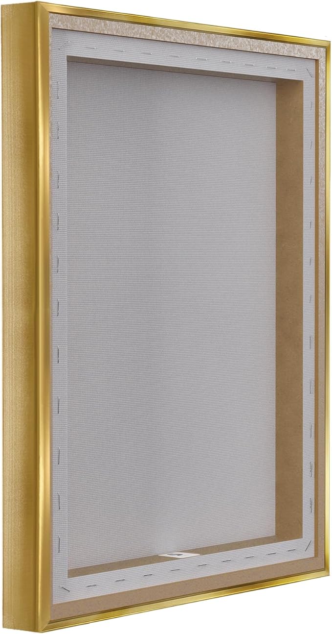 Stupell Industries Abstract Mindfulness Exercise Framed Floater Canvas Wall Art Design by Tim Parker, Gold Floater Frame, 21 x 17