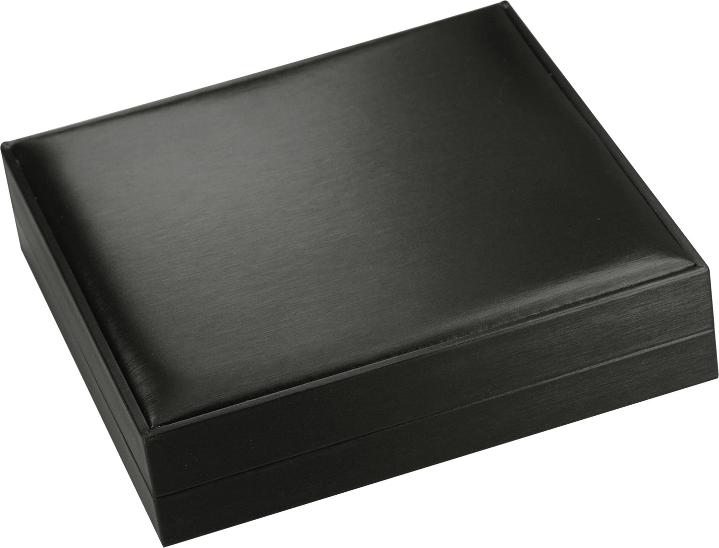 Black Color Extra Large Necklace Ring Earrings Bracelet Sets Gift Box Luxury Soft Touch PU Leather Material Big Necklace Storage Box Size 7.5"(W)*7.5〞(D)*1.57〞(H)