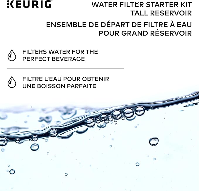 Keurig Tall Handle Water Filter Starter Kit, Comes with Handle and 2 Replacement Water Filters, Compatible with Select Keurig Coffee Makers