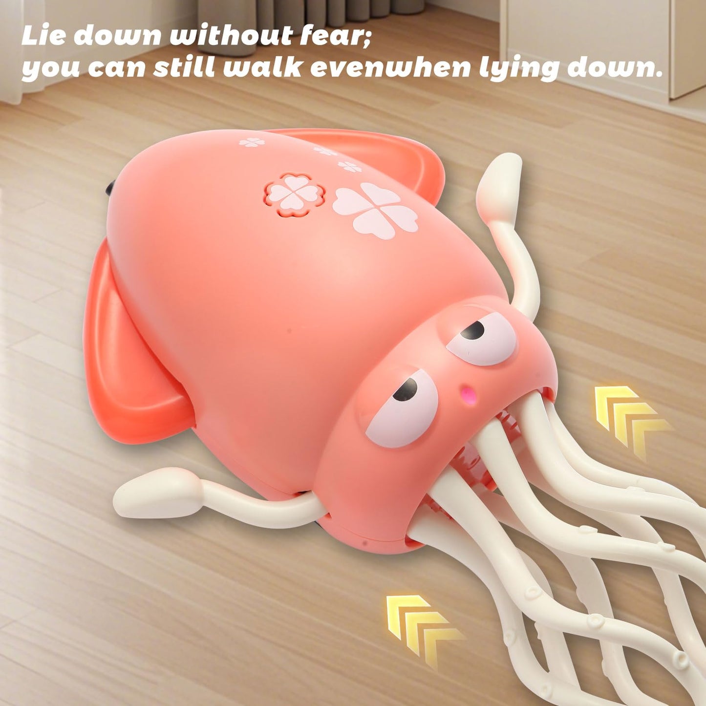 Anpole Electric Dancing Squid Toys，Automatic Obstacle Avoidance Sensor Toys Upright & Crawling Two Modes，Rechargeable Magic Dancing Music Squid for Kids Boy Girl Birthday Gifts