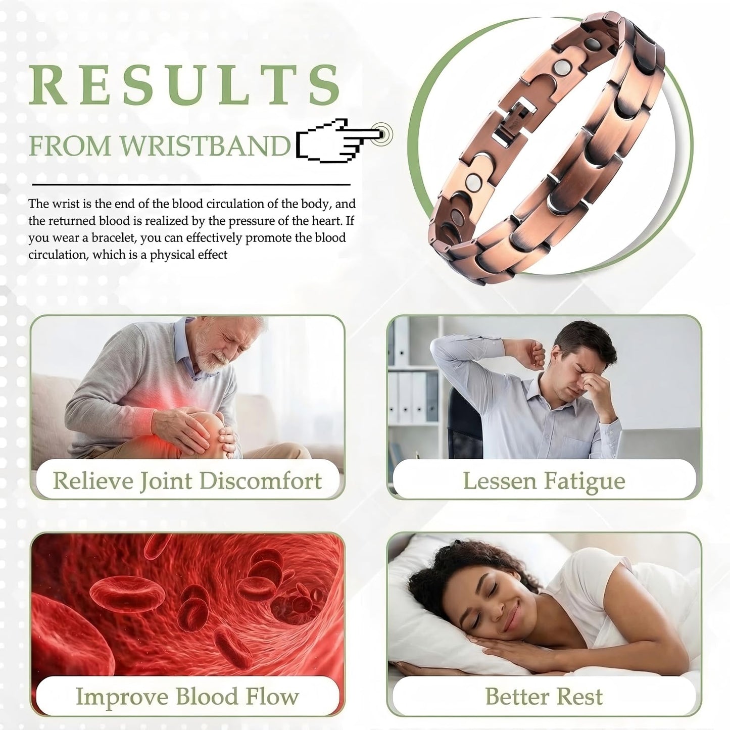 Picalela 99% High-Purity Solid Copper Bracelets for Women with Magnets, Adjustable Clasp + Double-Layer Textured Design, Ideal for Daily Styling & Wellness Gifting