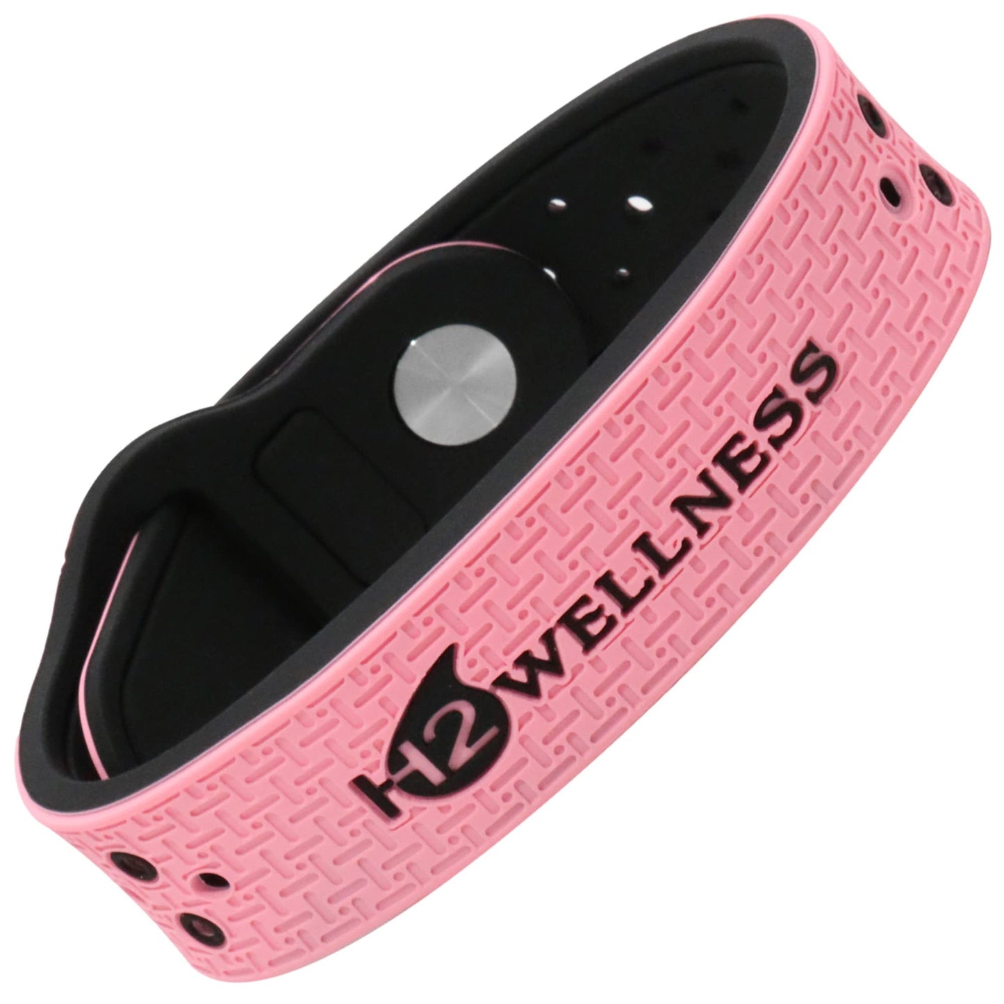 H2WELLNESS Magnetic Therapy Bracelet Super Ultra Strength Waterproof Breathable Comfortable Adjustable Infused with Titanium and Copper Sport Band (Pink)
