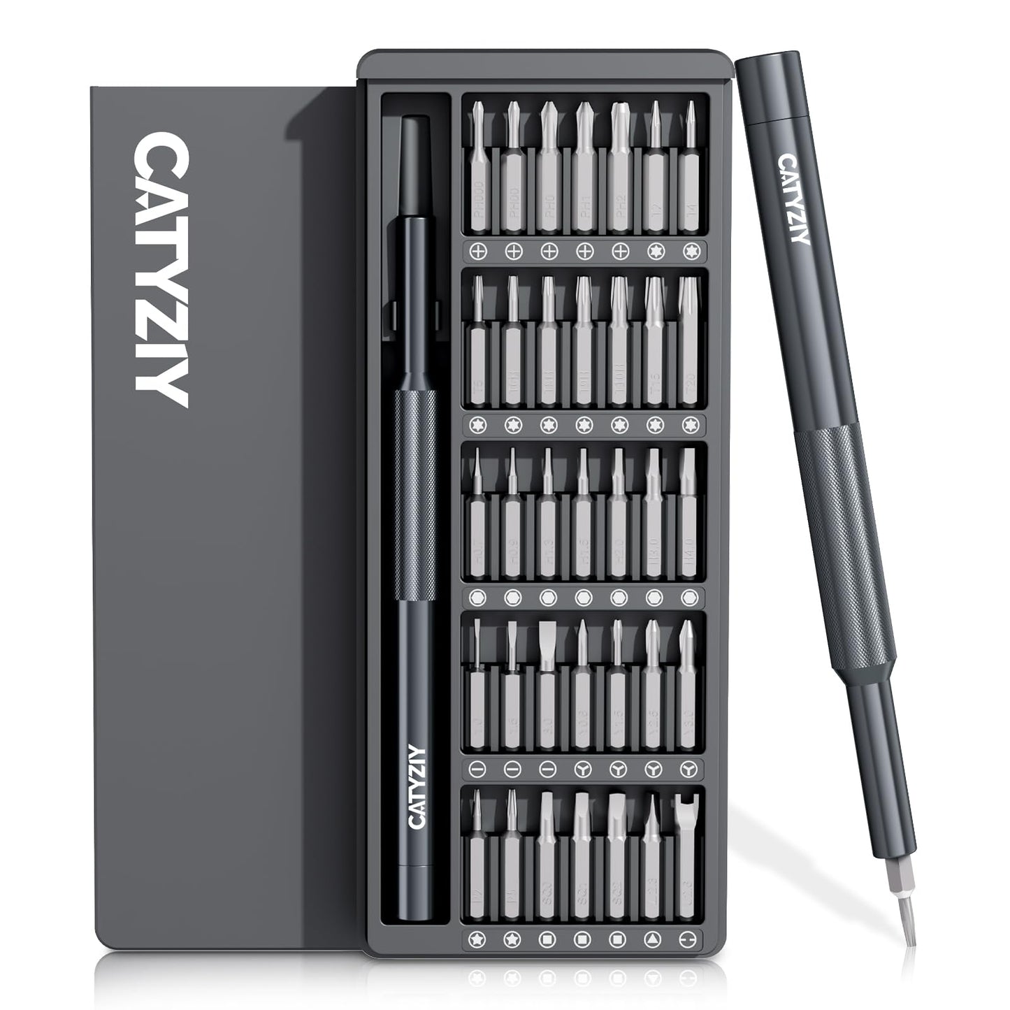 CATYZIY Precision Screwdriver Set, Mini Repair Tool Kit with Magnetized Tip & Magnetic Mat for iPhone, MacBook, Laptop, PS5, Xbox, Switch, Glasses, Watch & Small Electronics (Classic, 37-IN-1)