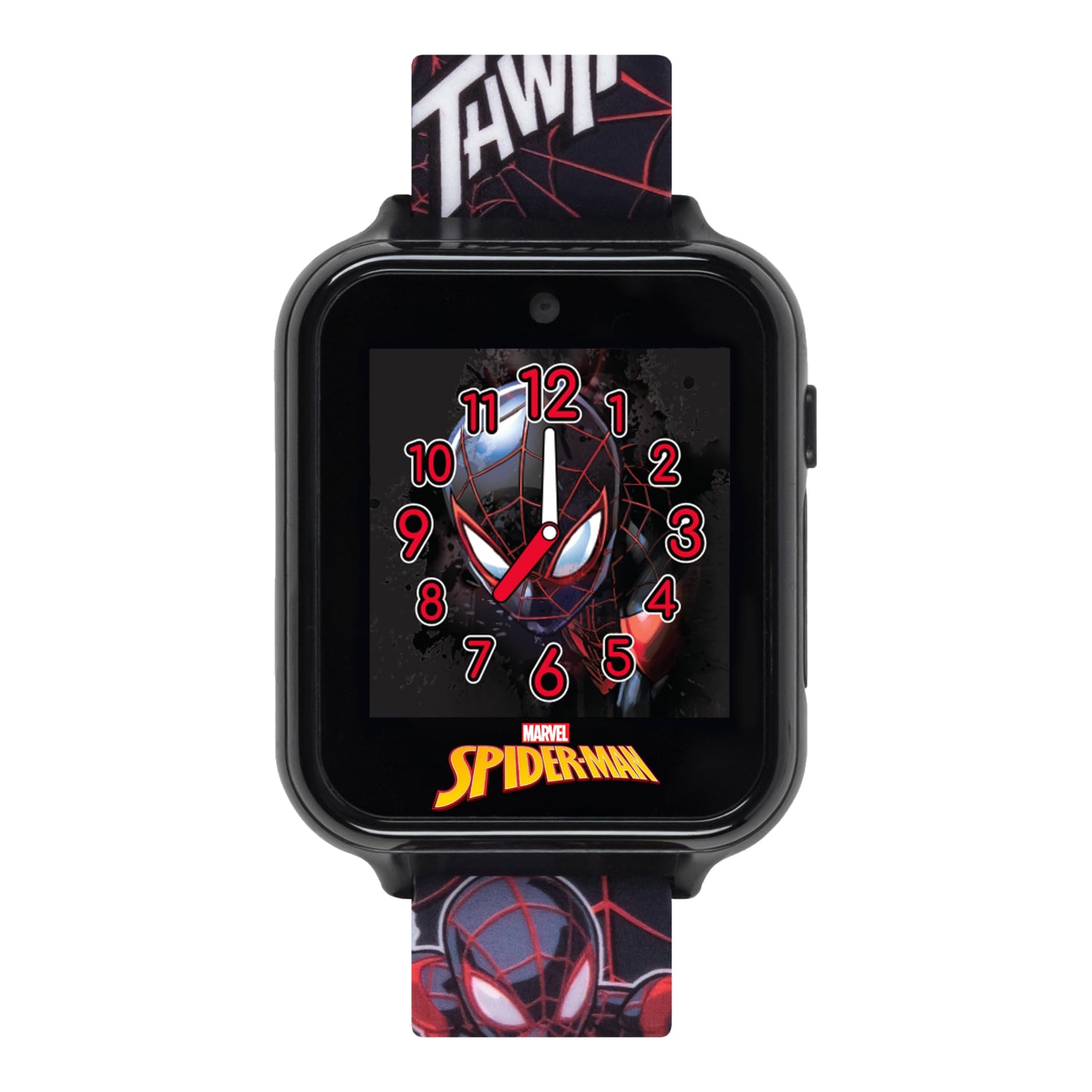 Marvel Spider-Man Kids Smart Watch – Touchscreen Interactive Watch with 10 Customizable Clock Faces, Built-in Camera, Video Recorder, Alarm, Calculator, Games & Pedometer – Fits Wrists 5.5" to 8"