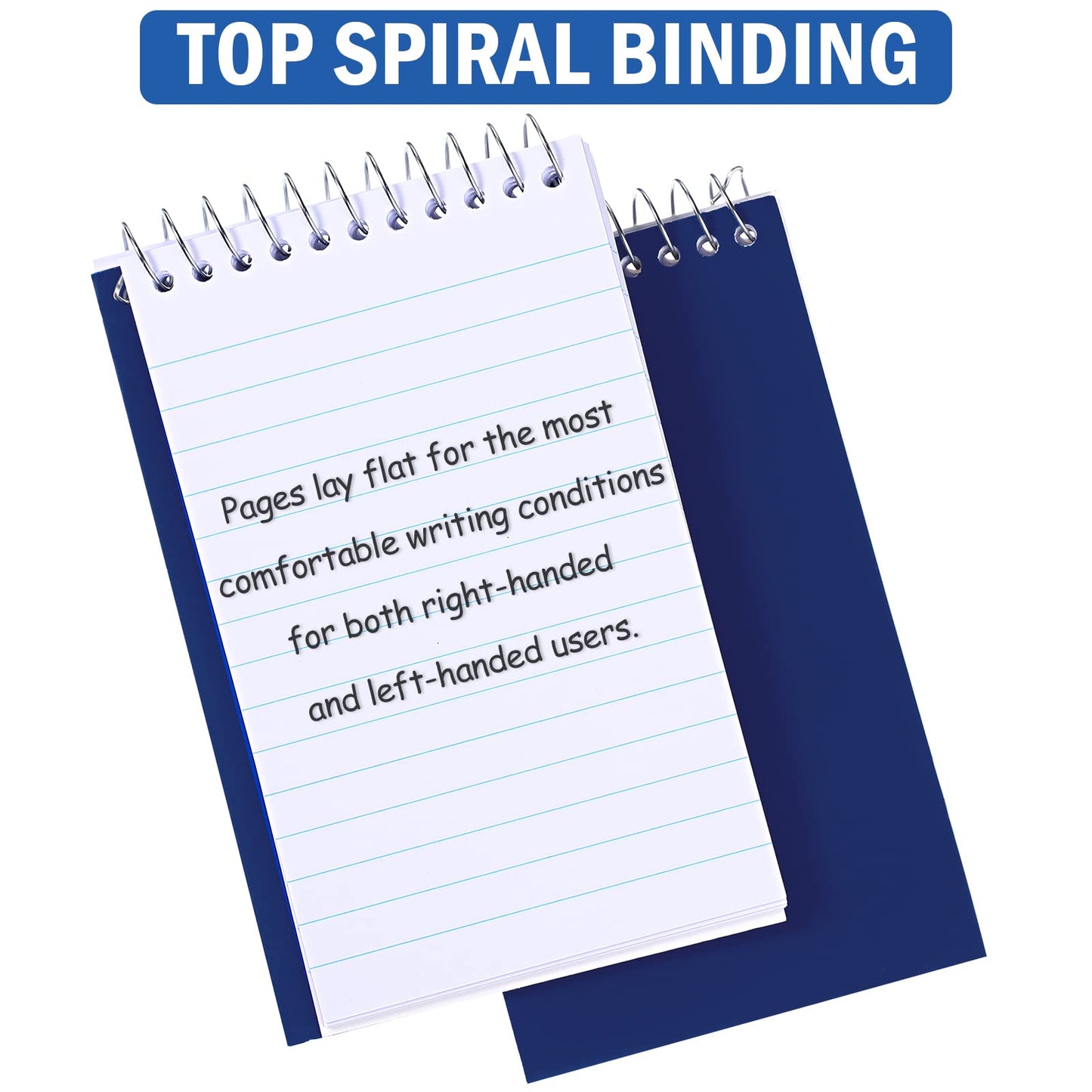 Teling 50 Pieces Spiral Memo Pads Bulk 3 x 5 Inch Small Note Pads Top Bound Lined College Ruled Paper Mini Notepad Pocket Spiral Notebooks for School Office Home Supplies, 75 Sheets (Bright Colors)