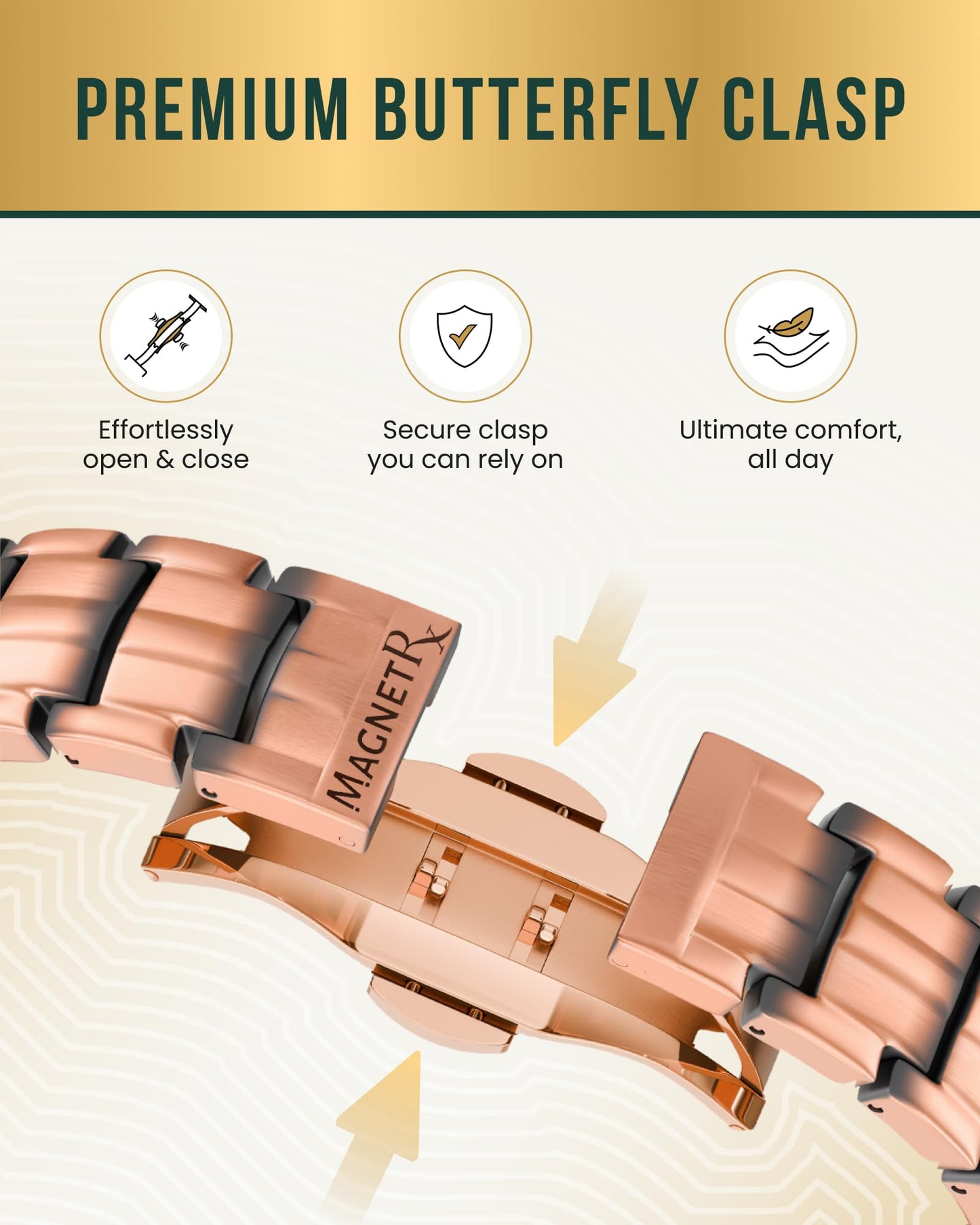 MagnetRX® Magnetic Copper Bracelet for Men — EllipseMAX 5X Strength 5,000 Gauss Magnets — Designed in USA & Patent Pending — Premium Mens Copper Bracelet with Adjustable Length