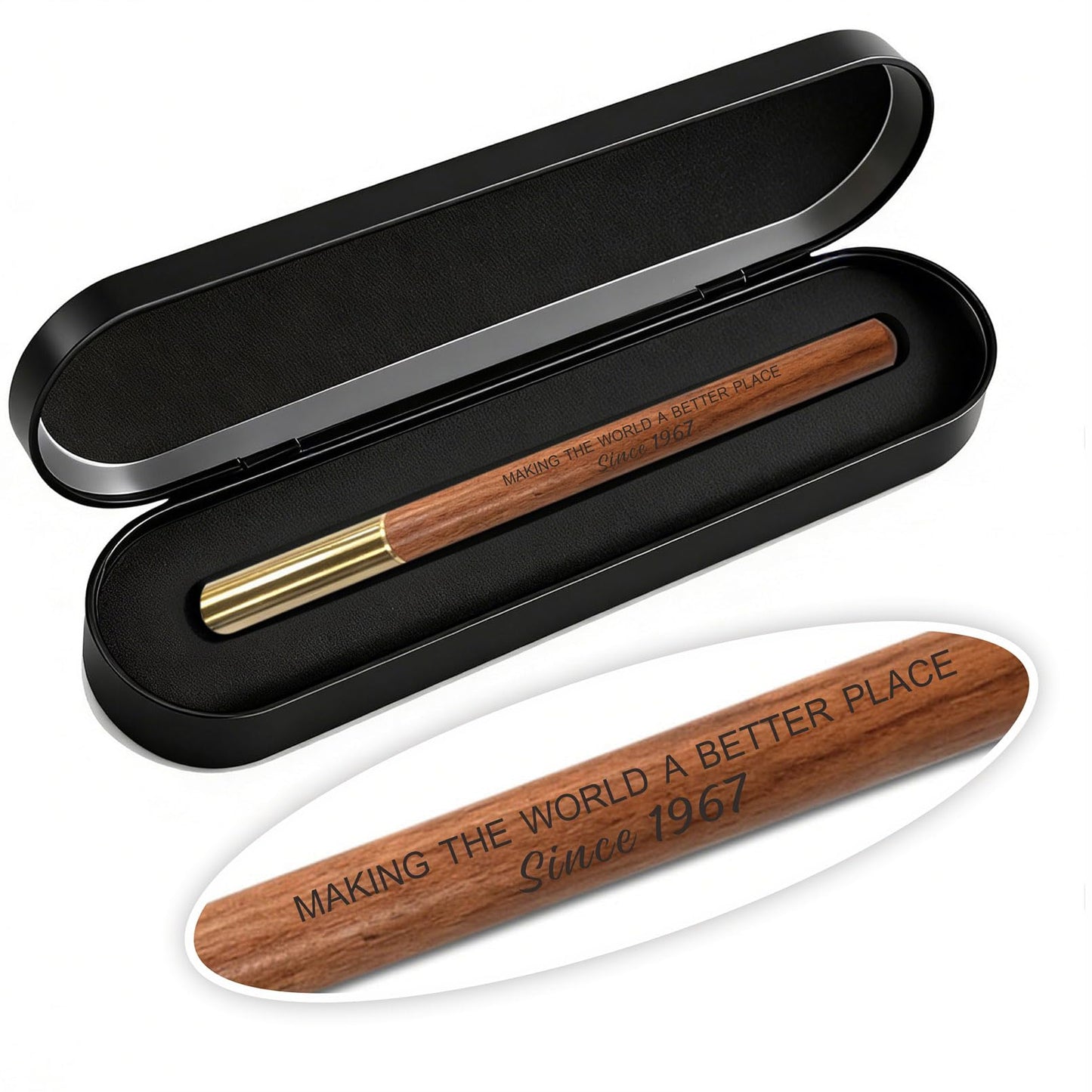 iyaone 59th Birthday Gift for 1967 Born - Engraved Wooden Gel Pen & Keepsake Box Set, Golden 59 Year Old Gift for Men & Women, Milestone Birthday Present