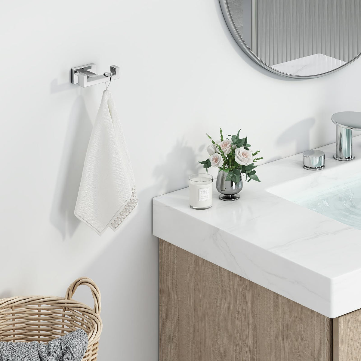 Bathroom Towel Double Hook