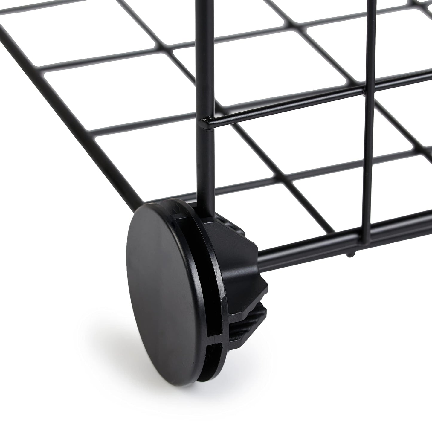 Amazon Basics 6-Cube Wire Grid Stackable Storage Organizer, Metal Shelving Unit, No-Tool Assembly, 26"W x 38"H x 12.6"D, Black
