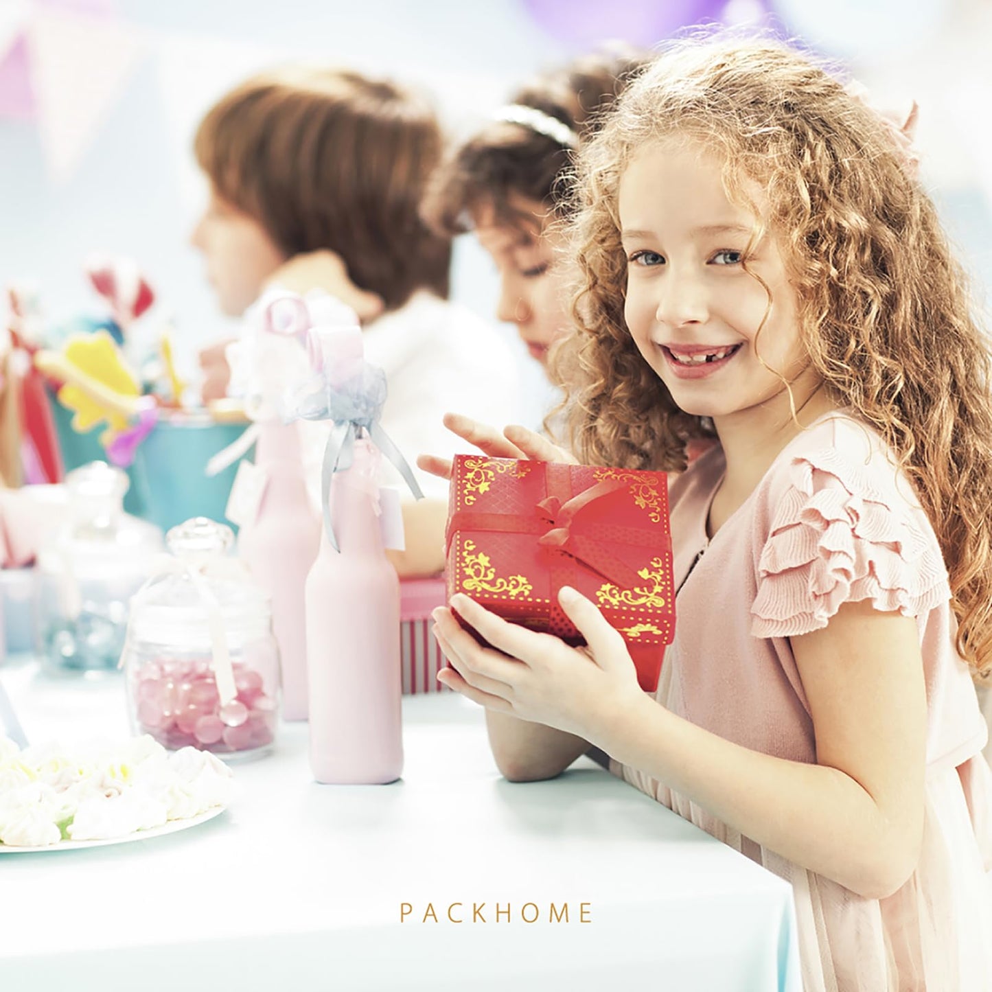 PACKHOME Mother's Day 17x14.5x5.5 Inches, Extra Large Gift Box with Lid, Magnetic Closure Boxes with Ribbon for Clothes and Large Gifts (Glossy White)