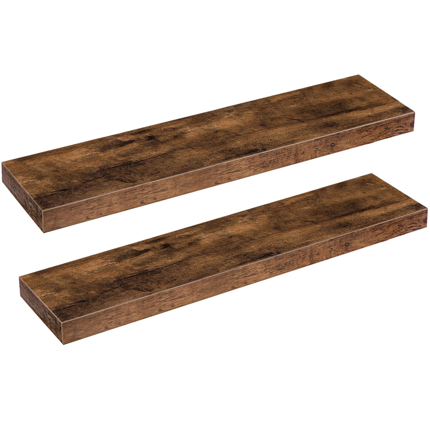 HOOBRO Console Table and Floating Shelves Bundle, Thin Sofa Side Display Table, Wall Mounted Shelf Set of 2, BF75XG01-BF80BJP201