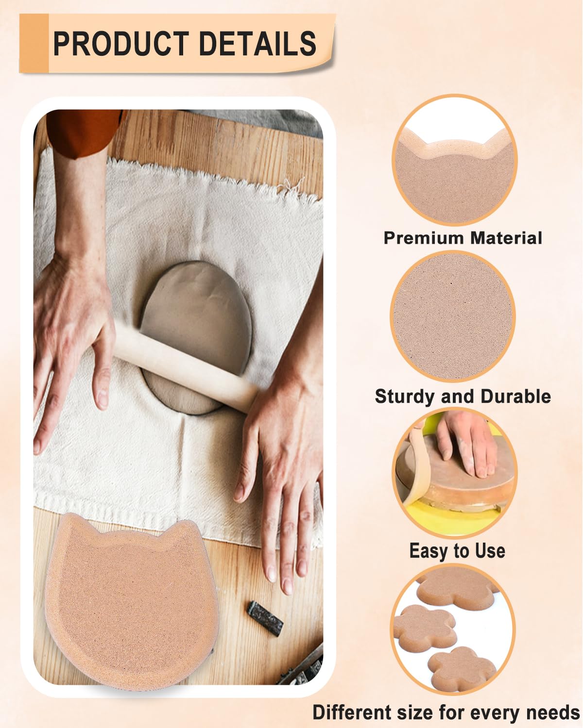 eZAKKA Pottery Molds for Clay Slump for Pottery Ceramic Plate Tools for Handbuilding Dish Plate, 5 Shapes