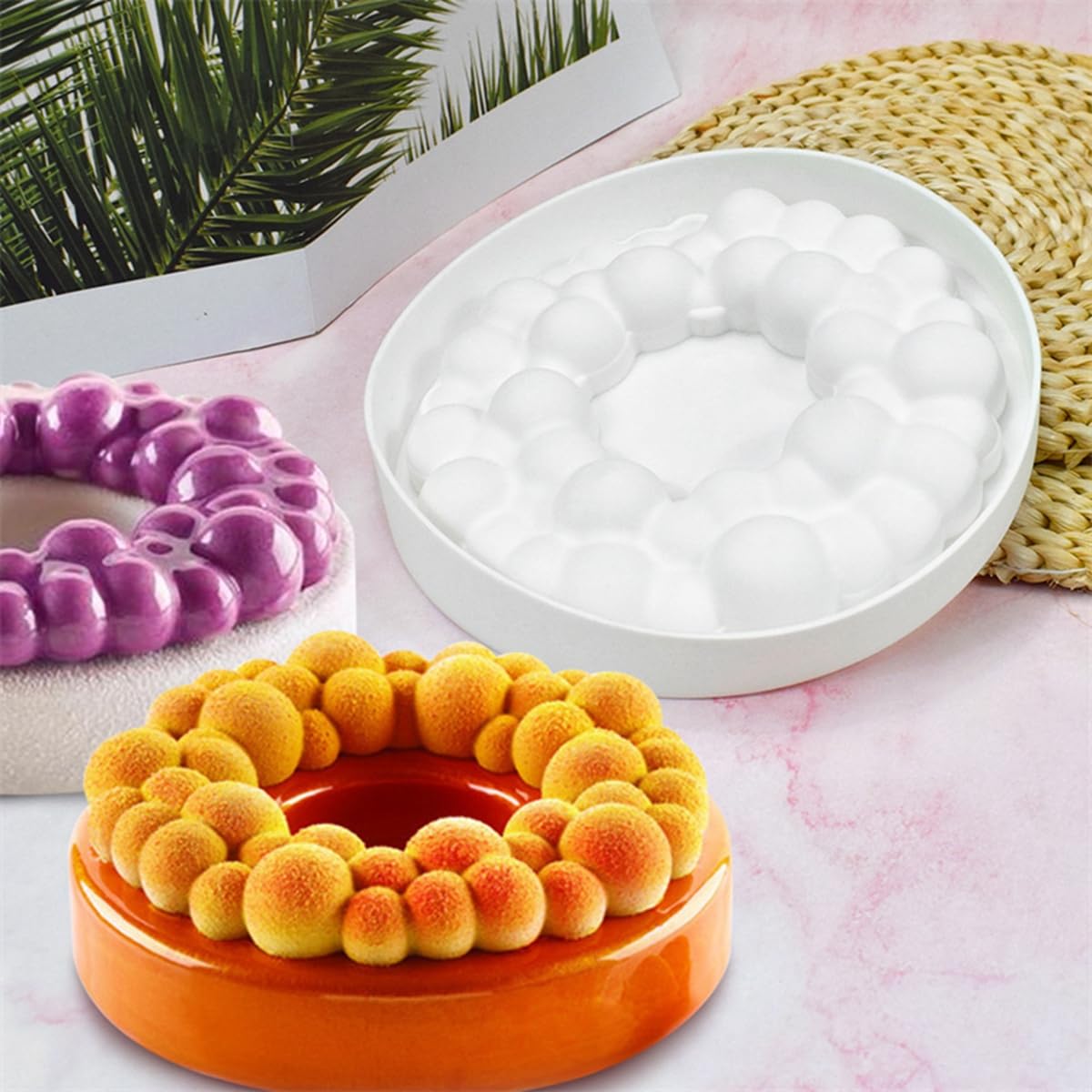 Silicone Cake Mold Cherry Bubble Crown Shape Mold Chocolate Mousse Mould Baking Decorating Tools Bakeware Accessories