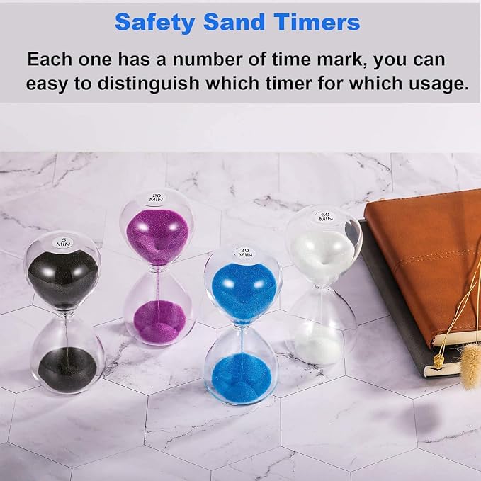 SuLiao Hourglass 3 Minute Sand Timer: 5.1 Inch Gold Clock, Large Sand Watch 3 Min, Hour Glass Sandglass for Kids, Games, Classroom, Home, Desk, Office Decor