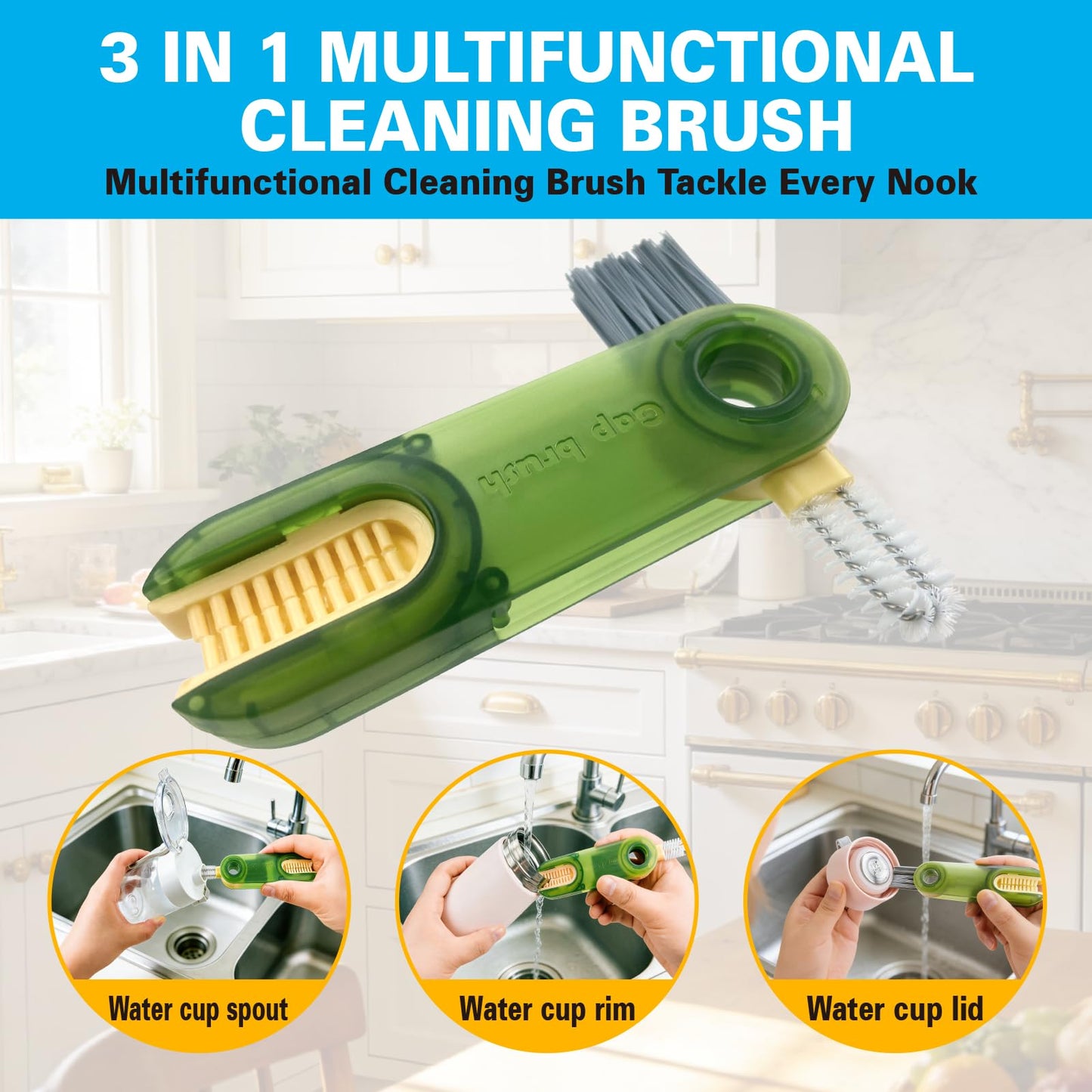 13Pcs Deep Crevice Cleaning Brush Set with Flashlight Gloves & Drain Brush - Dryer Vent Cup Lid Straw Gap Cleaning Tools Professional Cleaning Supplies