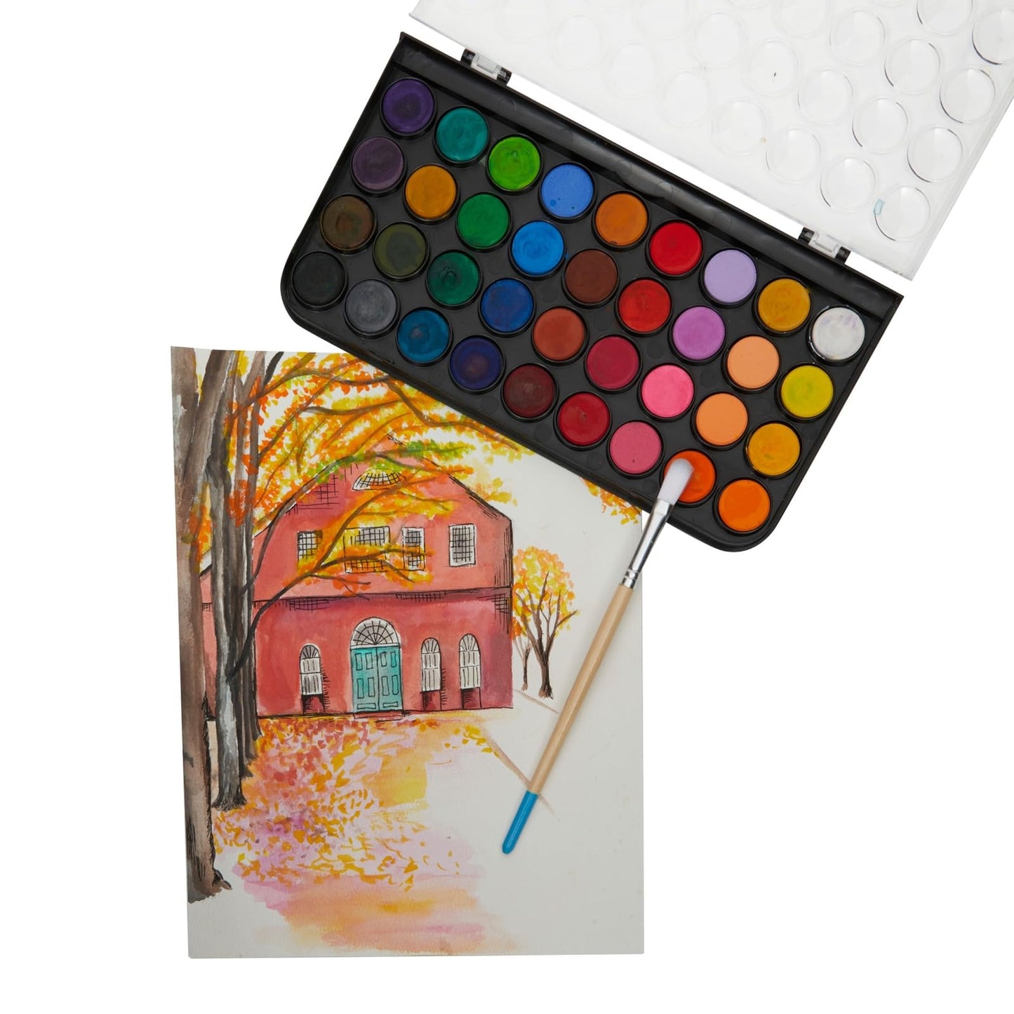 Bright Creations Printable Cold Pressed Watercolor Paper Bulk Pad - 100 Sheets, 8.5 x 11 in, 230 GSM, White - Painting Paper for Acrylics & Sketching