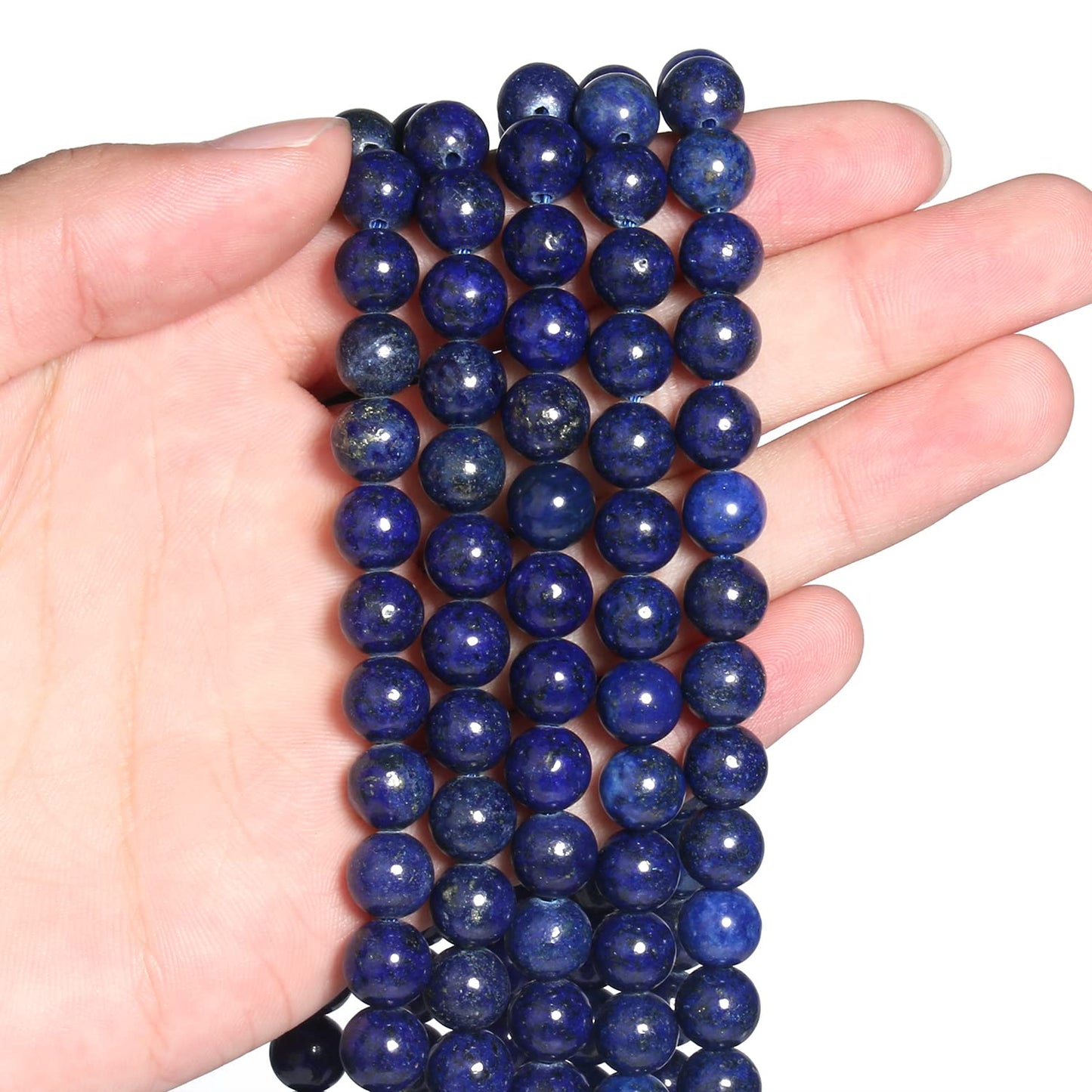 6mm Lapis Lazuli Natural Stone Beads Round Loose Beads for Jewelry Making Yochus DIY Beads Bracelet Necklace