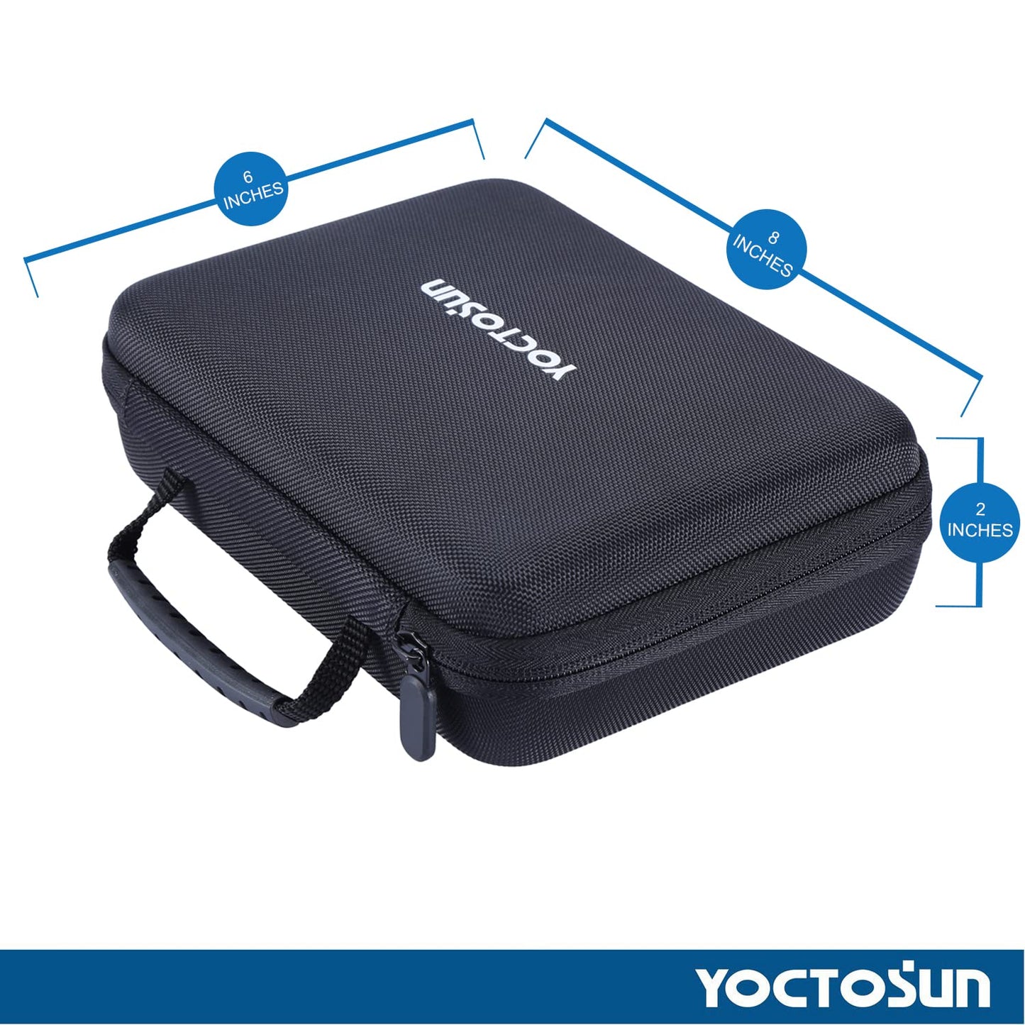 YOCTOSUN Storage Case for Magnifying Glasses, 7 x 9 x 2.7 inches Carrying Case with Handle for Hands Free Headband Lighted Magnifier, Great Travel Case for LED Head Magnifying Glass