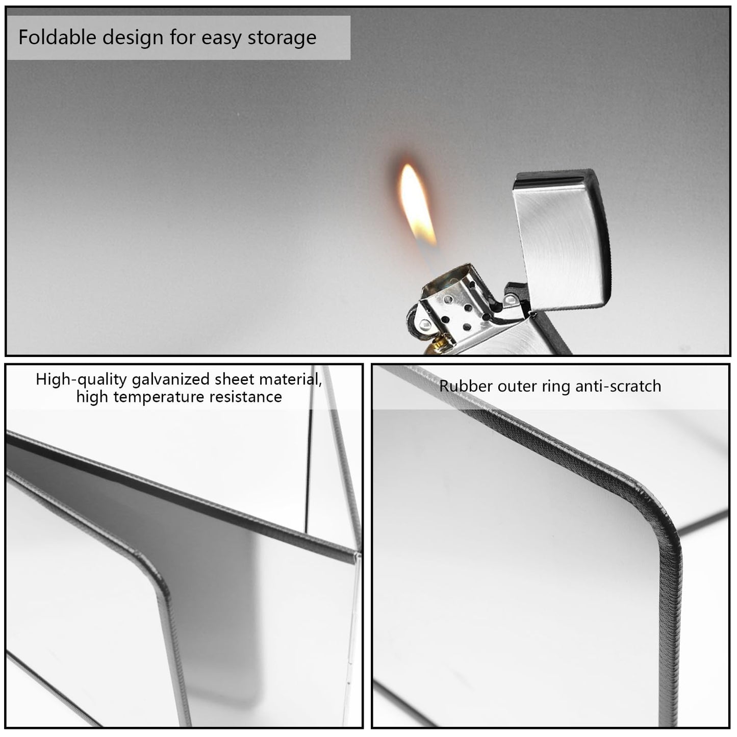 Splatter Guard for Frying Non-Stick 3 Sided Foldable Grease Splatter Screen Stainless Steel Backsplash Anti Splatter Shield Guard for Stove Screen Protector for Frying Stove Top Wall Easy to Clean