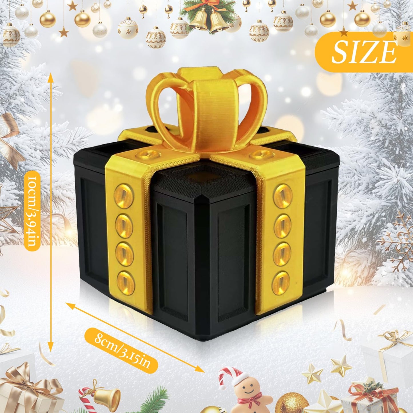 Annoying Gift Box with Screws The Annoying Present Puzzle Box Toy,Funny Surprise Prank Novelty Money Card Container