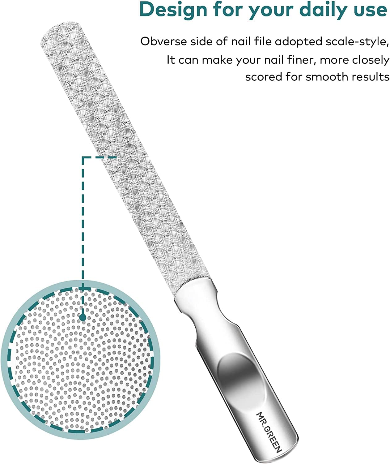 MR.GREEN Metal Nail File and Tweezers