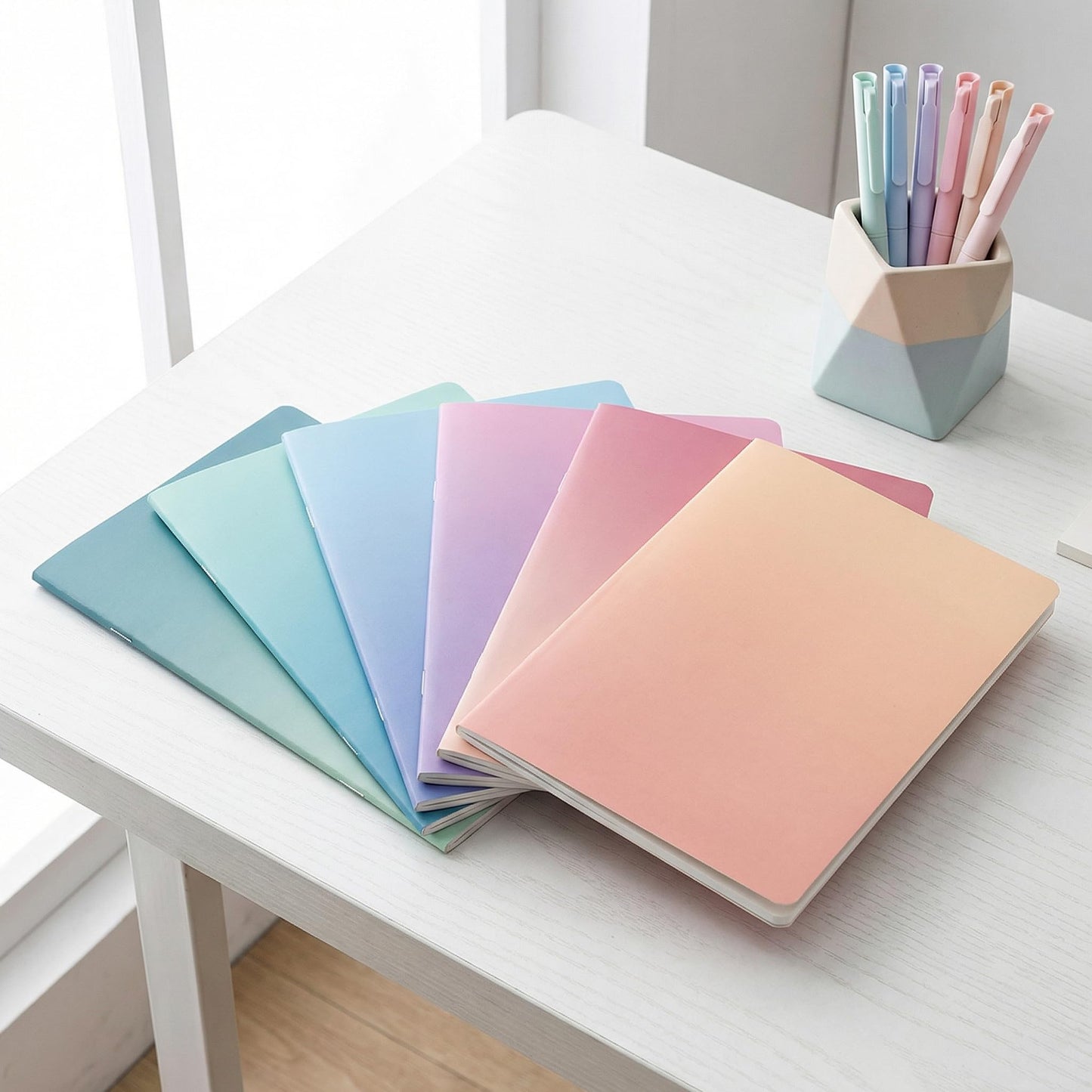 GicCheShark Aesthetic Stationery Set 166 Pcs Cute School Office Supplies with Pencil Case Notebook Gel Pens Sticky Notes Label Stickers File Folders Paper Clips for School Work Office Use