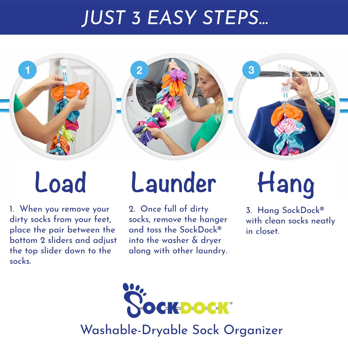 Sock Laundry Solution for Washing Drying & Storing Socks in Pairs