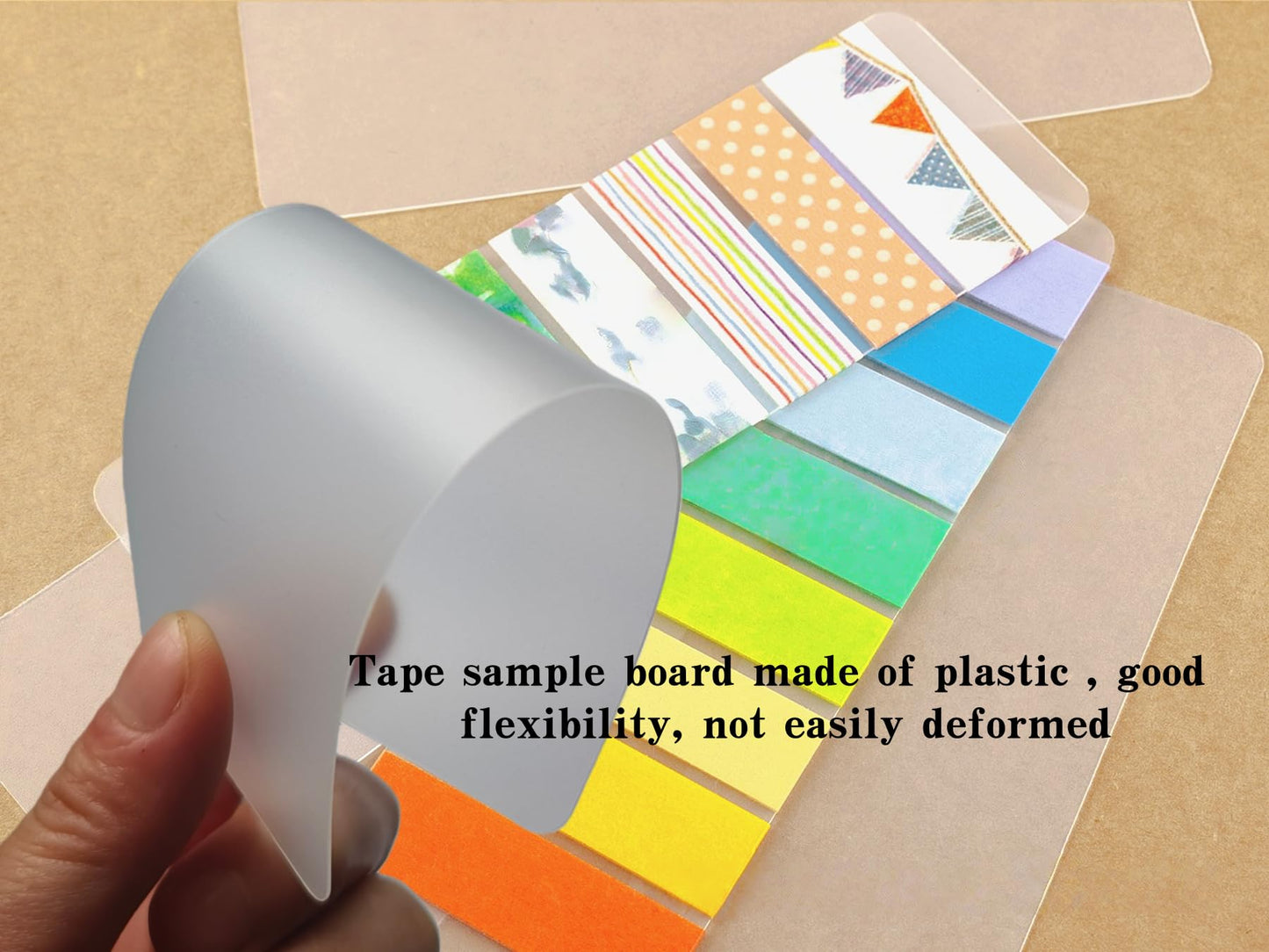 APZDFGIFCD 50Pcs Washi Cards, Storage Bookmark Washi Tape Plastic Blank Board Separate for Scrapbooking, Art Crafts, Display, Travel Journal,Office School Supplies,15cm x 5cm