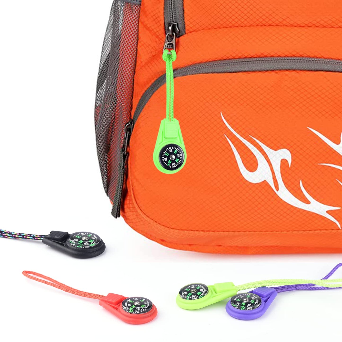 LongS Mini Kids Compass Keychain Kit, Paracord Hiking Survival Compasses, Scout Compass