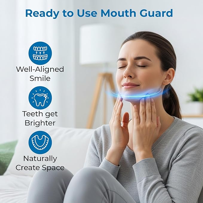 Reviv Mouth Guard for Grinding Teeth at Night | Food-Grade Silicone Night Guard | Bite Guard for Teeth Clenching Nighttime Protection During Sleep for Men & Women as Anti Jaw Clenching (Large Adults)