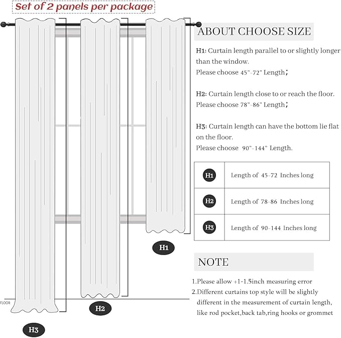 Black Out Curtains 108 Inch Long 2 Panel Set Burlap Primitive Cottage Linen Textured Total Blackout Patio Door Curtain for Living Room Darkening Soundproof Curtains for Bedroom 9ft Back Tab Tan Beige