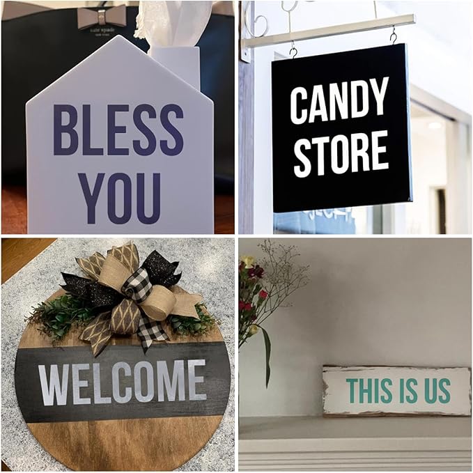 9 Inch Alphabet Letter Stencils for Painting - 42 Pack Letter and Number Stencil Templates with Signs for Painting on Wood, Reusable Numbers and Letters Stencils for Chalkboard Wood Signs & Wall Art