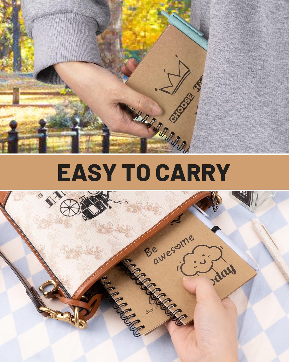 Dynta 16 Set Inspirational Journals Bulk, 4"x5.5" Small Spiral Notebooks with Pens, Motivational Office School Supplies, Gifts for Coworkers Employees Students