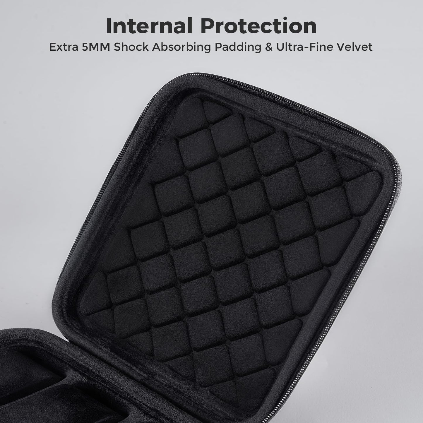 ProCase Travel Watch Case, 6 Slots Hard Shell Storage Box for Watch Bracelet Accessories, Zippered Organizer Bag Valentine's Gift for Women Men -Black