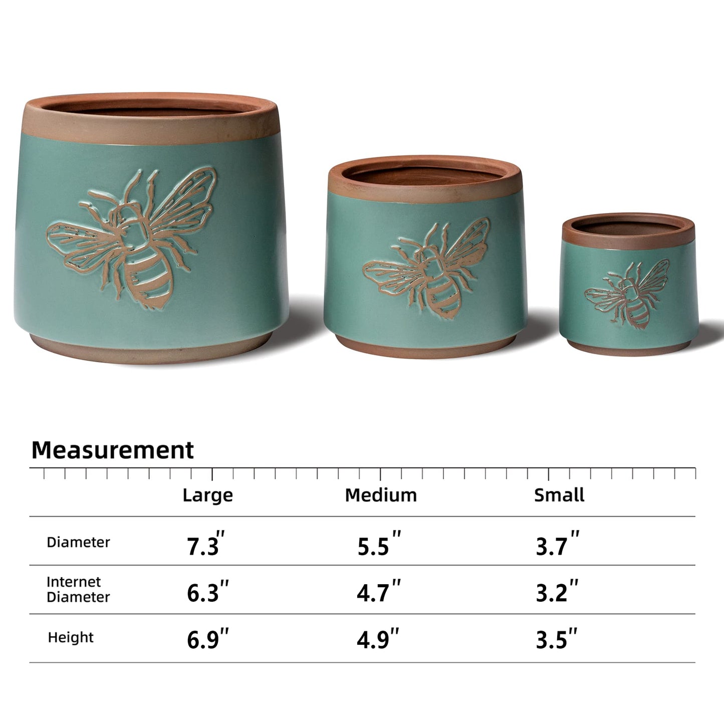 YBX YIBOXUAN Glazed Terracotta Pots and Sand Glazed Ceramic Pots