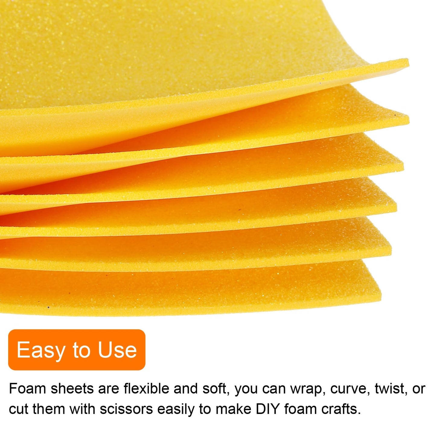 MECCANIXITY EVA Foam Sheets Glitter Light Yellow 10.8 Inch x 8.5 Inch 2mm Thick Crafts Foam Sheets for Costumes, Arts and Crafts Projects Pack of 10