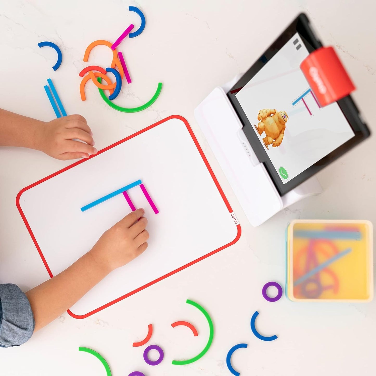 Little Genius Starter Kit for Fire Tablet + Early Math Adventure - 6 Educational Games-Counting, Shapes & Phonics-STEM Gifts-Ages 3-5 (Tablet Base Included)