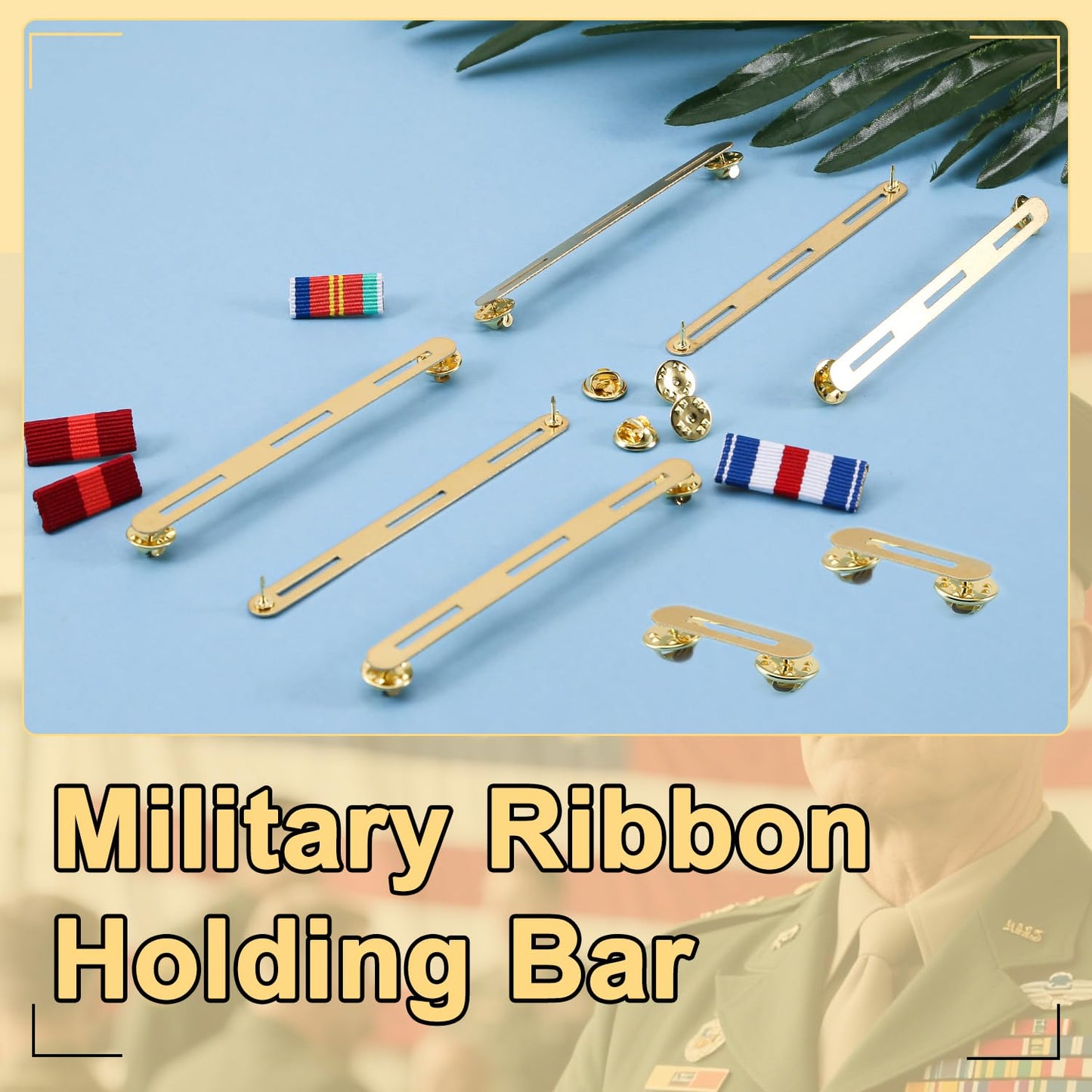 Military Ribbon Holding Bar 1 and 3 Ribbon Mounting Bar for Uniforms Organizer Holder