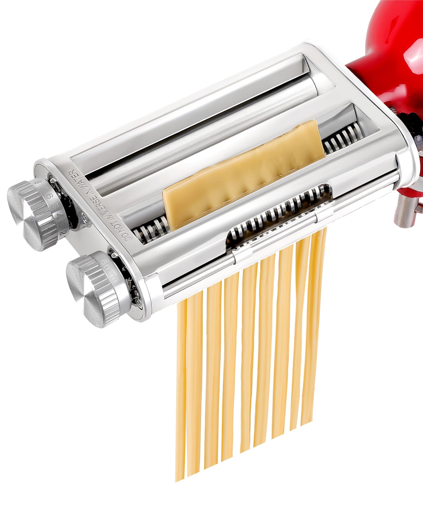 Pasta Maker Attachment for KitchenAid Stand Mixers, 3-in-1 Pasta Roller & Cutter Set with Spaghetti and Fettuccine Cutter Blades, Adjustable 8 Thickness Settings, Durable Metal Construction