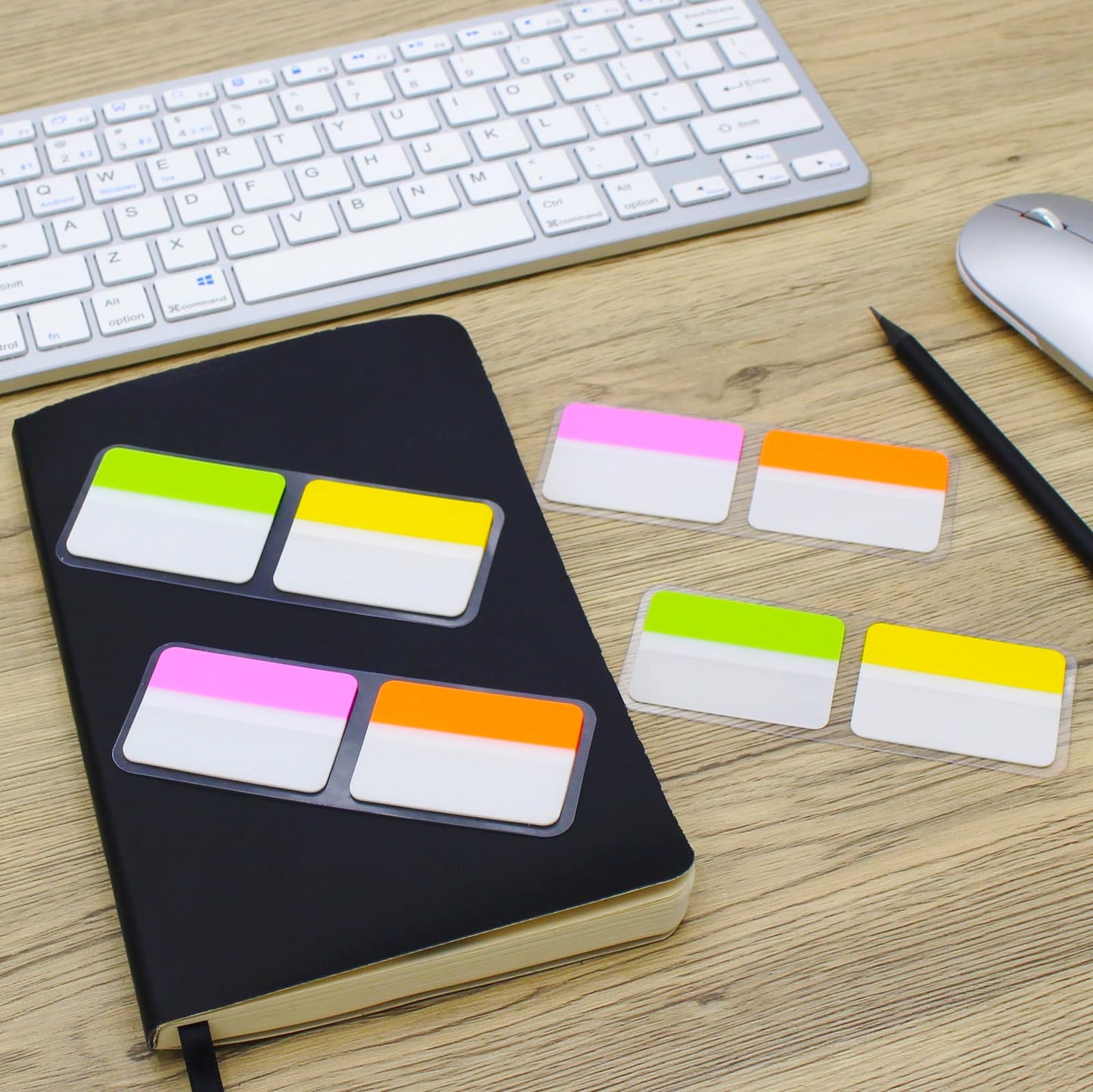 Extra Thick Tabs Flags Assorted Bright, 2 x 1.5 Inch Sticky Tabs, Easy to Post, 24 Tabs/Color, 96 Pages Total