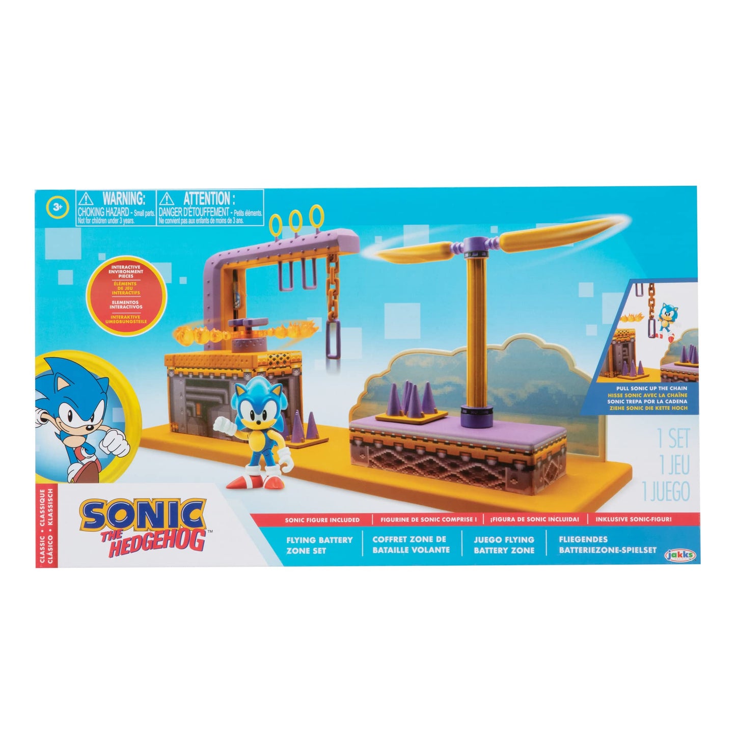 Sonic The Hedgehog Flying Battery Zone Playset with Sonic figure