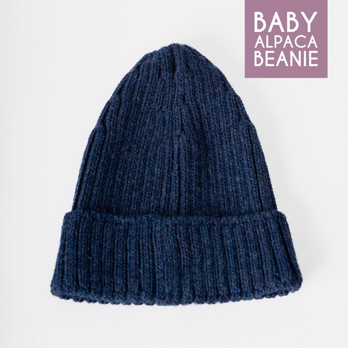 ALPALOVE 100% Baby Alpaca Worsted Beanie Dark Blue – Unisex Luxury Knit Winter Hat | Soft, Warm & Lightweight | Made in Germany