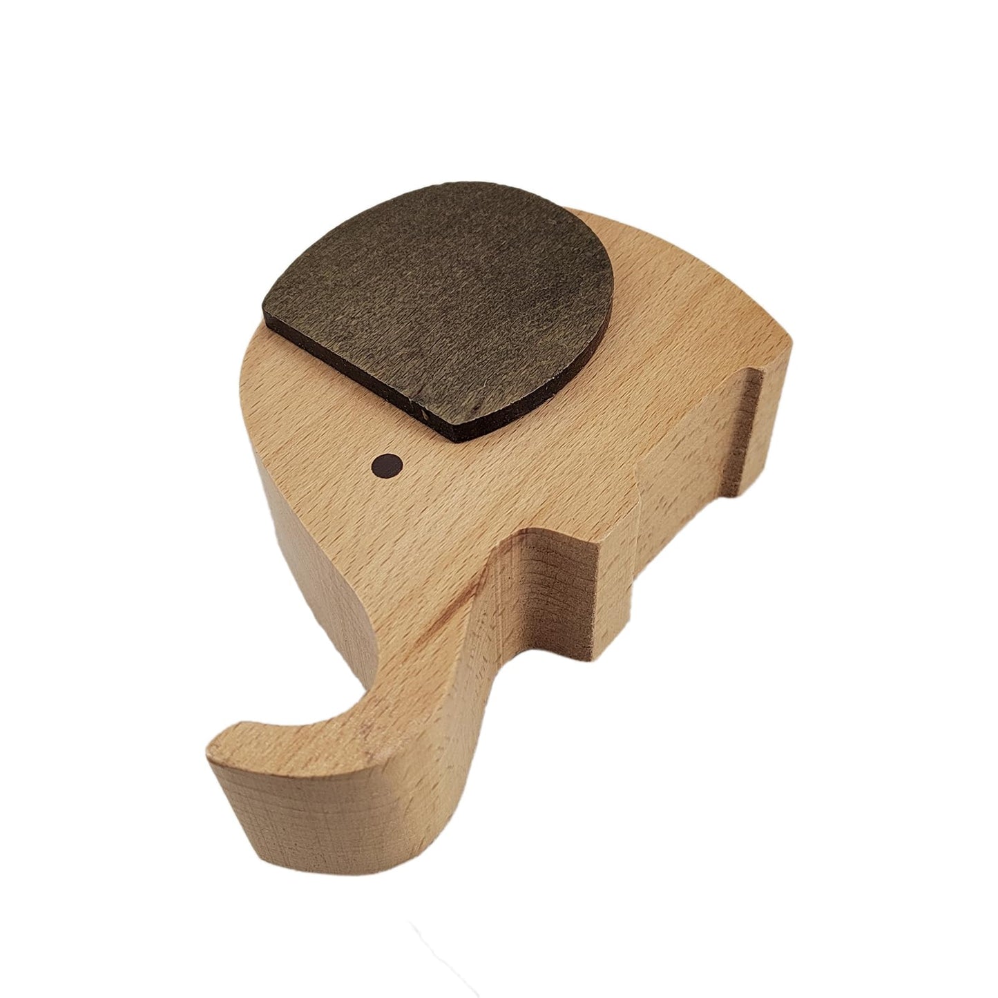 Annakideya Wooden elephant three hole pen holder phone stand,Stationery organizer/desk decoration,Birthday gift