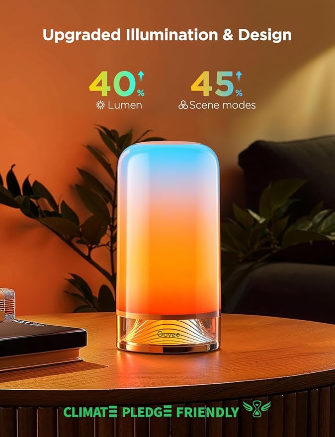 Govee RGBIC Smart Table Lamp 2 Bundle with 1600 Lumens Smart Light Bulbs