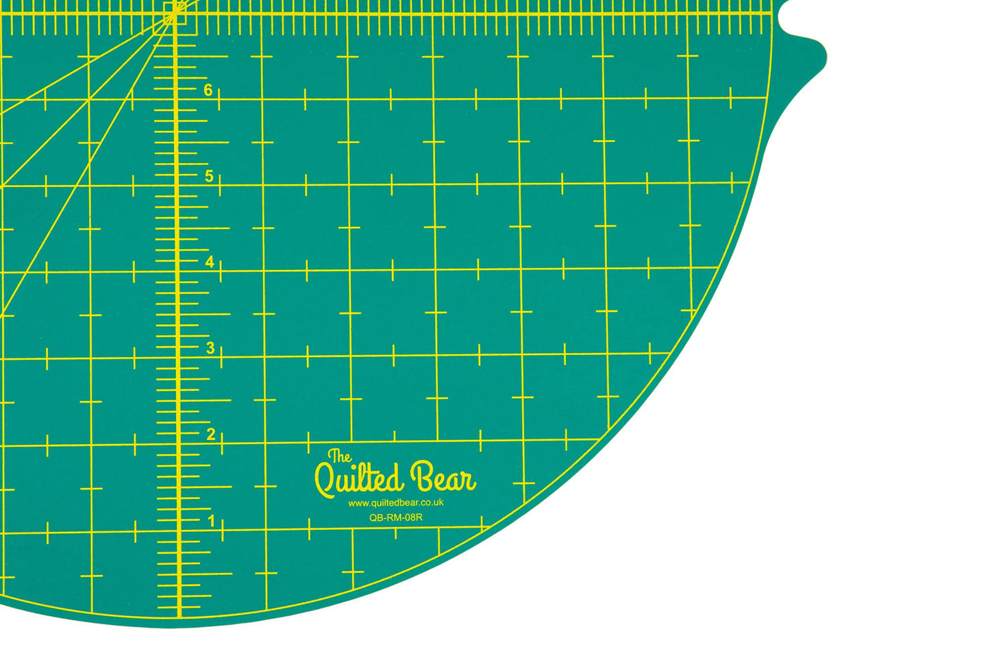 The Quilted Bear Rotating Cutting Mat - Circular 14" x 14" Self Healing 360° Rotating Craft Cutting Mat with Innovative Locking Mechanism for Quilting, Sewing, Dressmaking & Crafts (Green)