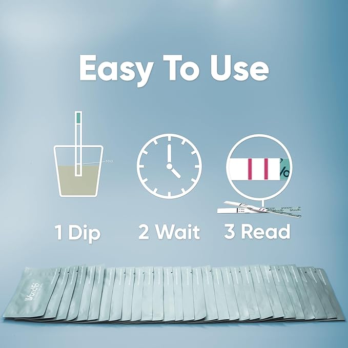 Wondfo Ovulation Test Strips-Women Fertility Tracking and Pregnancy Planning with Cycle-Detecting LH Surge - Highly Sensitive and Fast Result at Home Kit (25 Count)