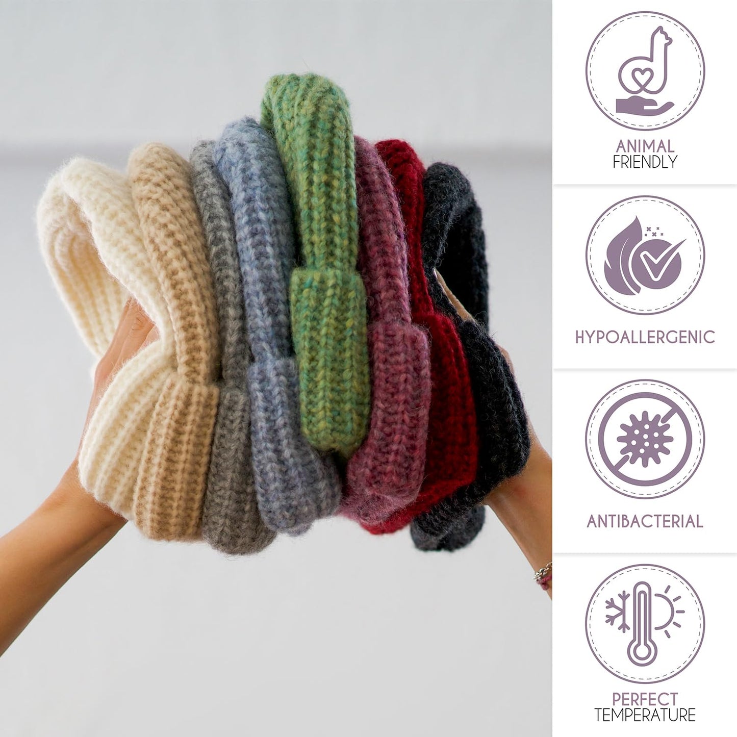 ALPALOVE 100% Baby Alpaca Worsted Beanie Dark Blue – Unisex Luxury Knit Winter Hat | Soft, Warm & Lightweight | Made in Germany