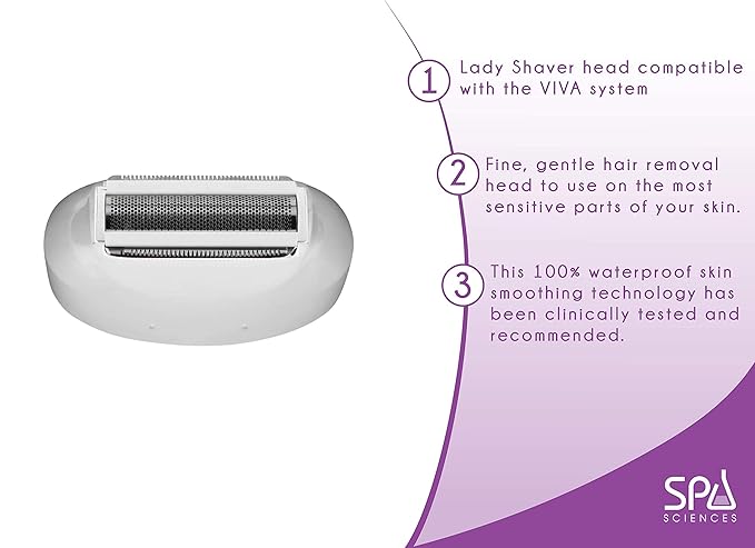 Spa Sciences Viva Lady Shaver Head - Body Hair Trimmer - for Painless Hair Removal - Compatible with Viva Skin Smoothing Tool - for All Skin Types