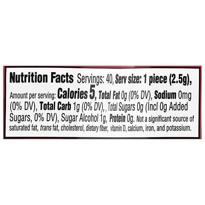 Trident Vibes SOUR PATCH KIDS Redberry Sugar-Free Chewing Gum, 4-40 Piece Bottles (160 Total Pieces)